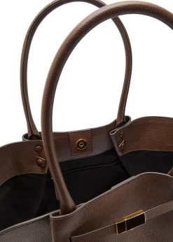 The New York crocodile-effect leather tote