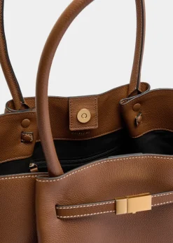 The New York grained leather tote
