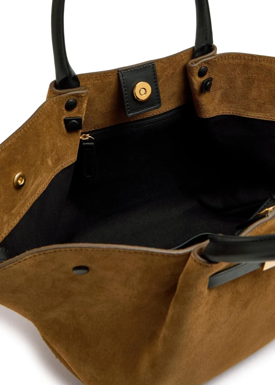The New York midi suede tote