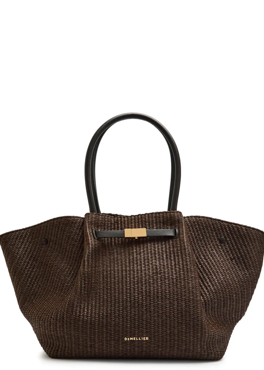 The New York raffia and leather tote