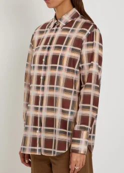 The Plaid Boy cotton and silk-blend shirt