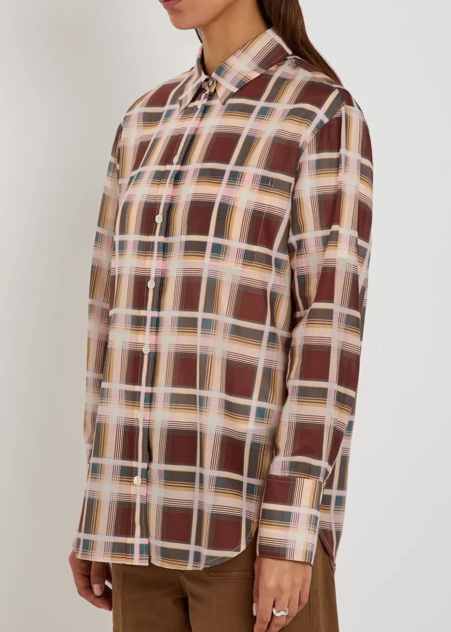 The Plaid Boy cotton and silk-blend shirt