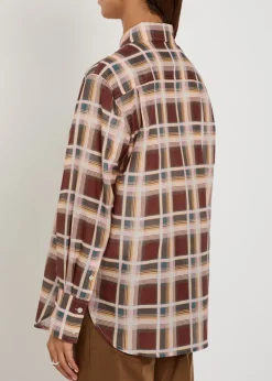 The Plaid Boy cotton and silk-blend shirt