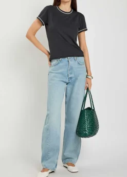 The Ringer pipe-trim cotton T-shirt