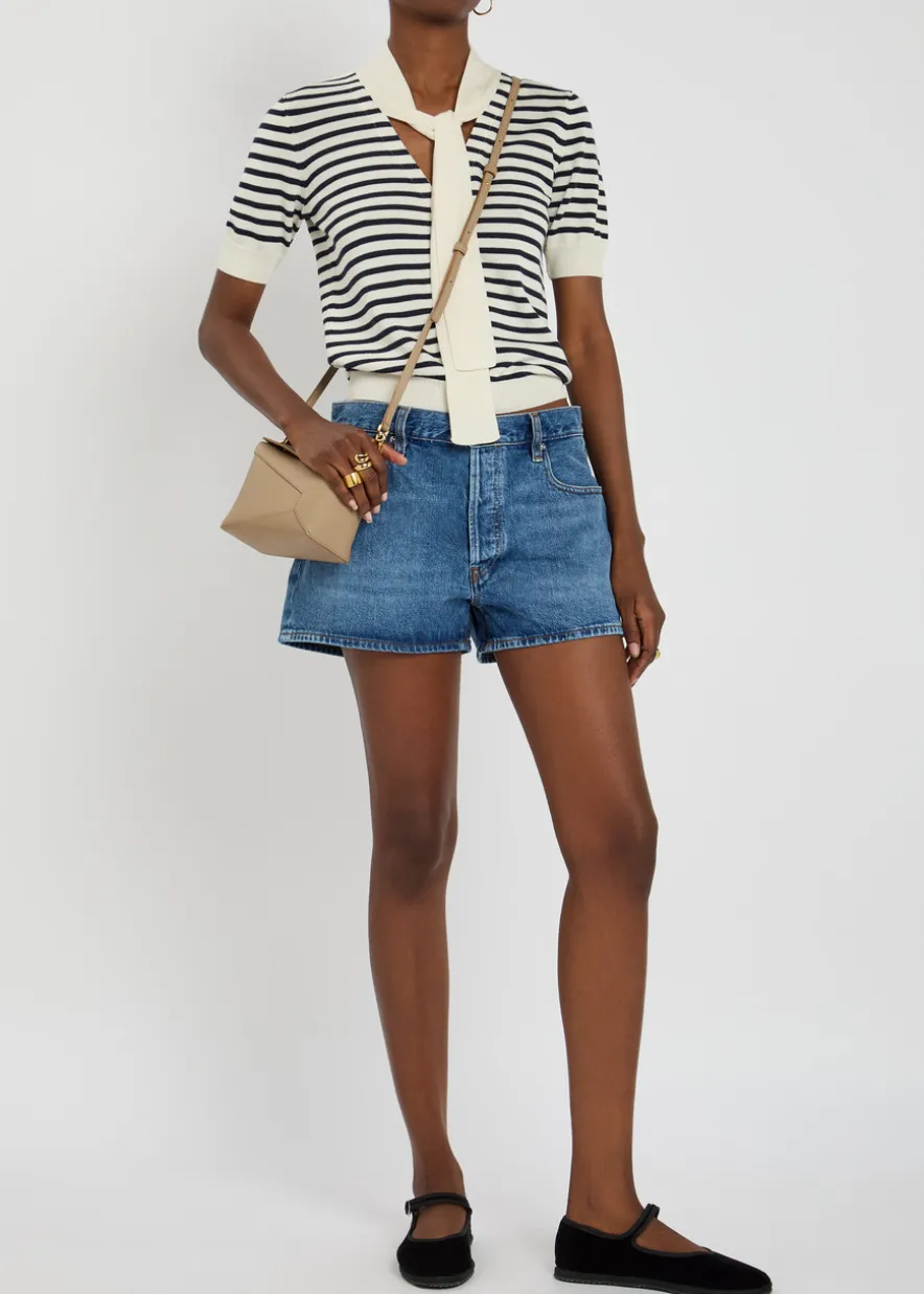The Sailor Tie striped cotton-blend cardigan