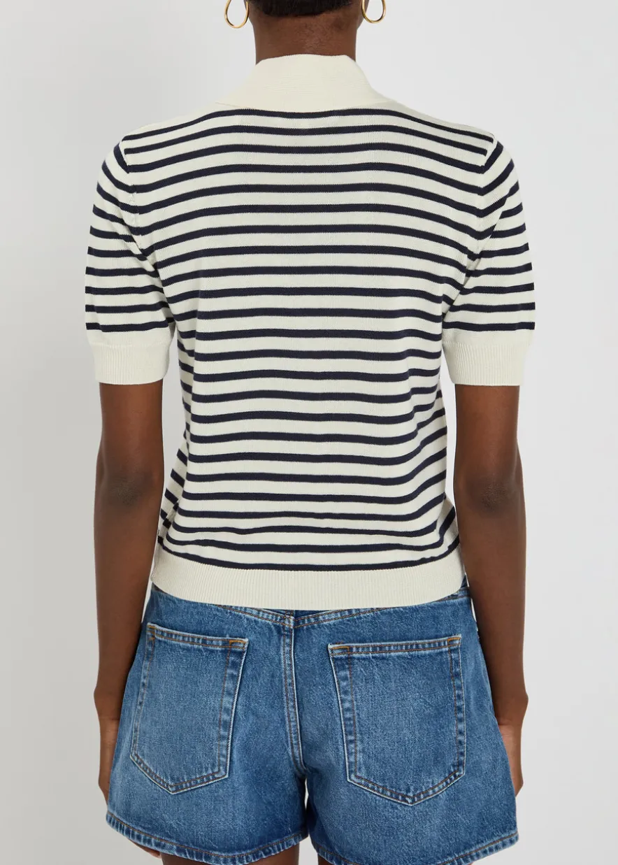The Sailor Tie striped cotton-blend cardigan