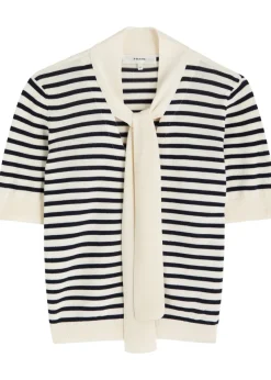 The Sailor Tie striped cotton-blend cardigan