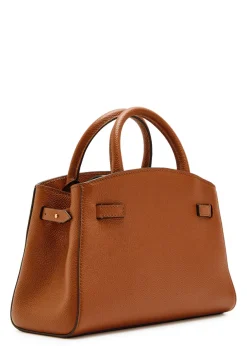 The Small Hudson grained leather top handle bag