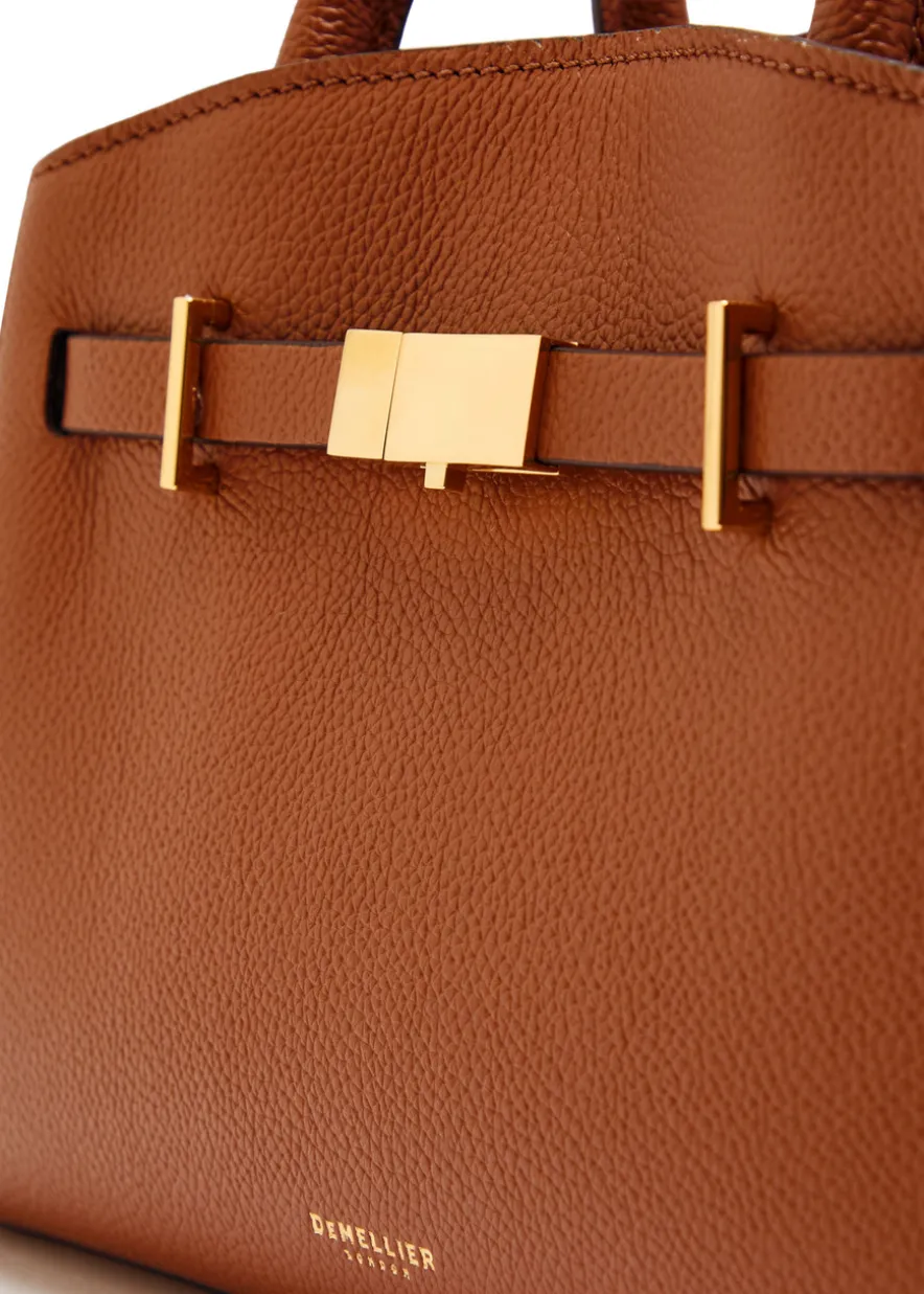 The Small Hudson grained leather top handle bag