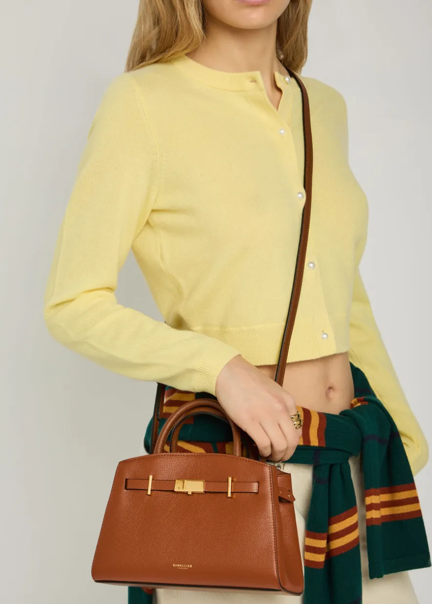 The Small Hudson grained leather top handle bag