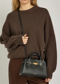 The Small Hudson grained leather top handle bag