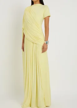The Sparrow draped stretch-jersey gown