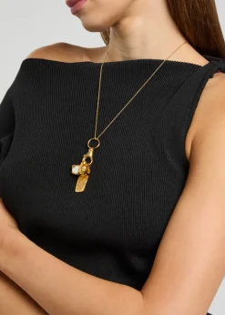 The Vanity Trio 24kt gold-plated pendant