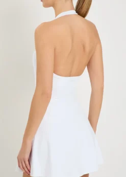 Tiebreak Halter stretch-jersey mini tennis dress