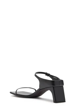 Tilda 55 grained leather mules