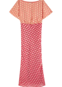 Tilly embroidered chiffon midi dress