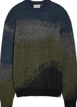 Tinley striped jacquard brushed-knit jumper
