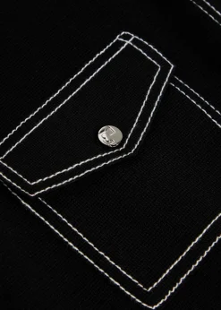 Topstitch wool cardigan