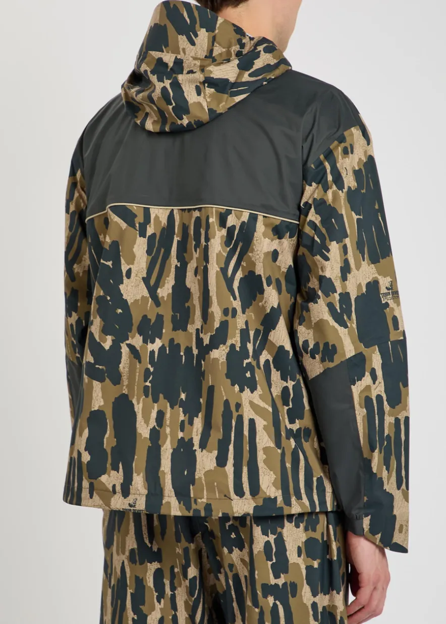 Tour Divot waterproof camouflage hooded nylon jacket