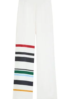 Toya striped wide-leg linen trousers