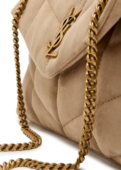 Toy quilted suede cross-body bag