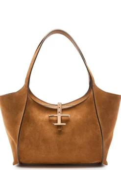 T-plaque suede tote