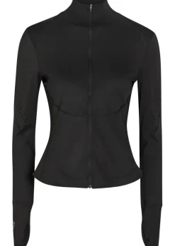 Training stretch-jersey midlayer jacket