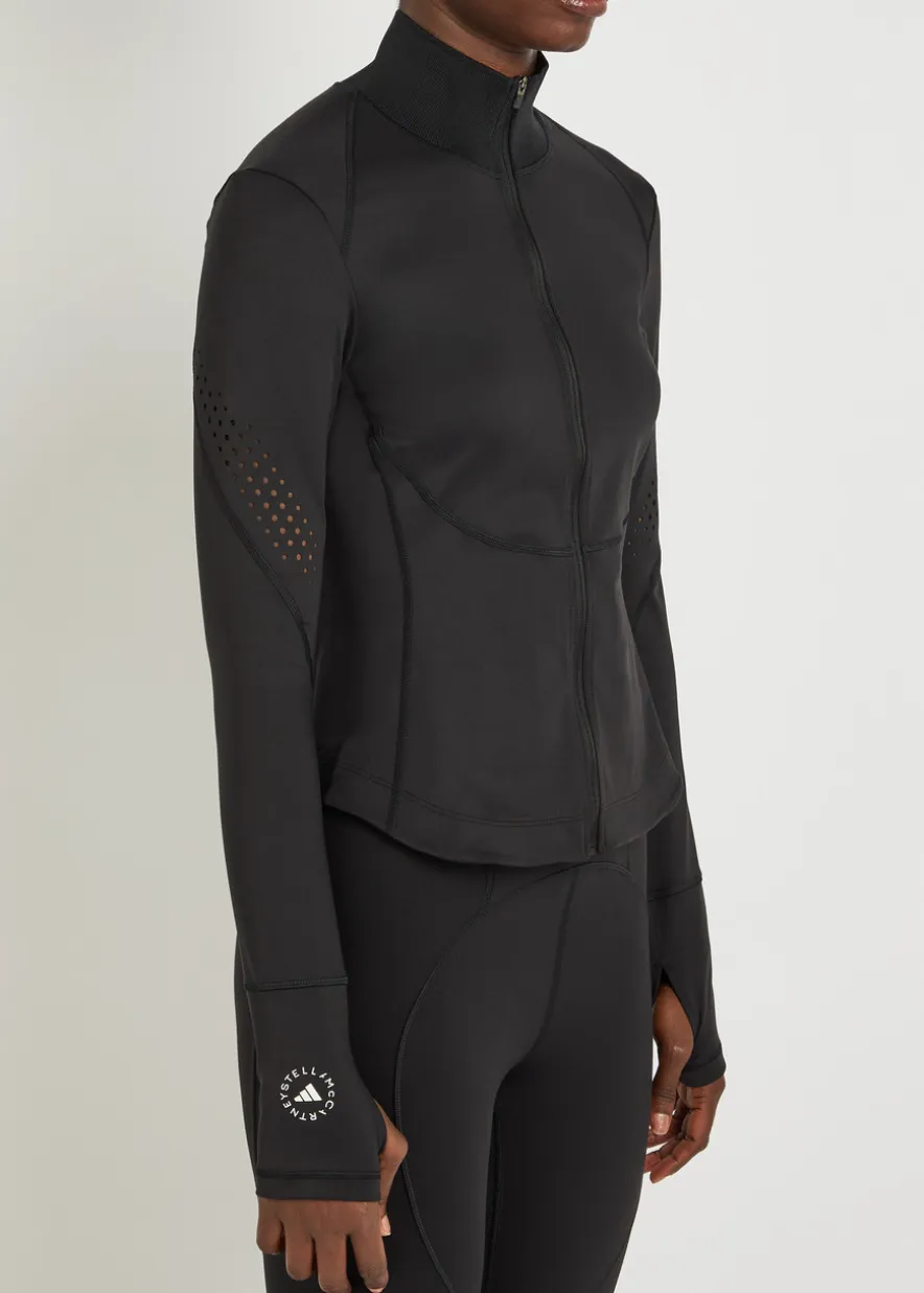 Training stretch-jersey midlayer jacket