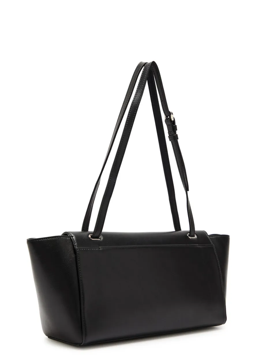 Trapeze leather shoulder bag
