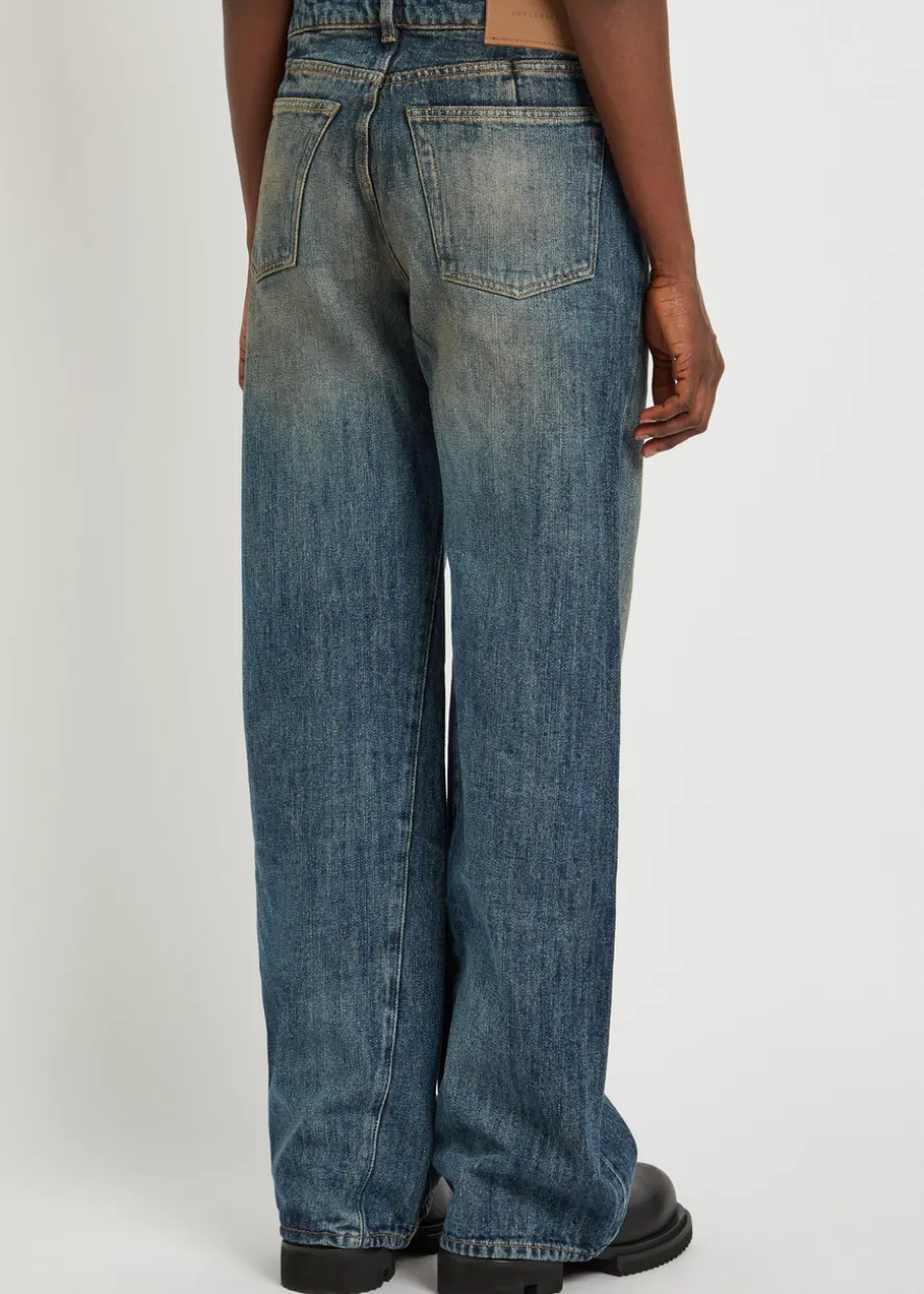Treble Cut wide-leg denim jeans