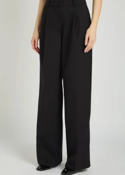 Trent straight-leg canvas trousers