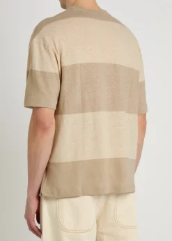 Triplet striped cotton-knit T-shirt