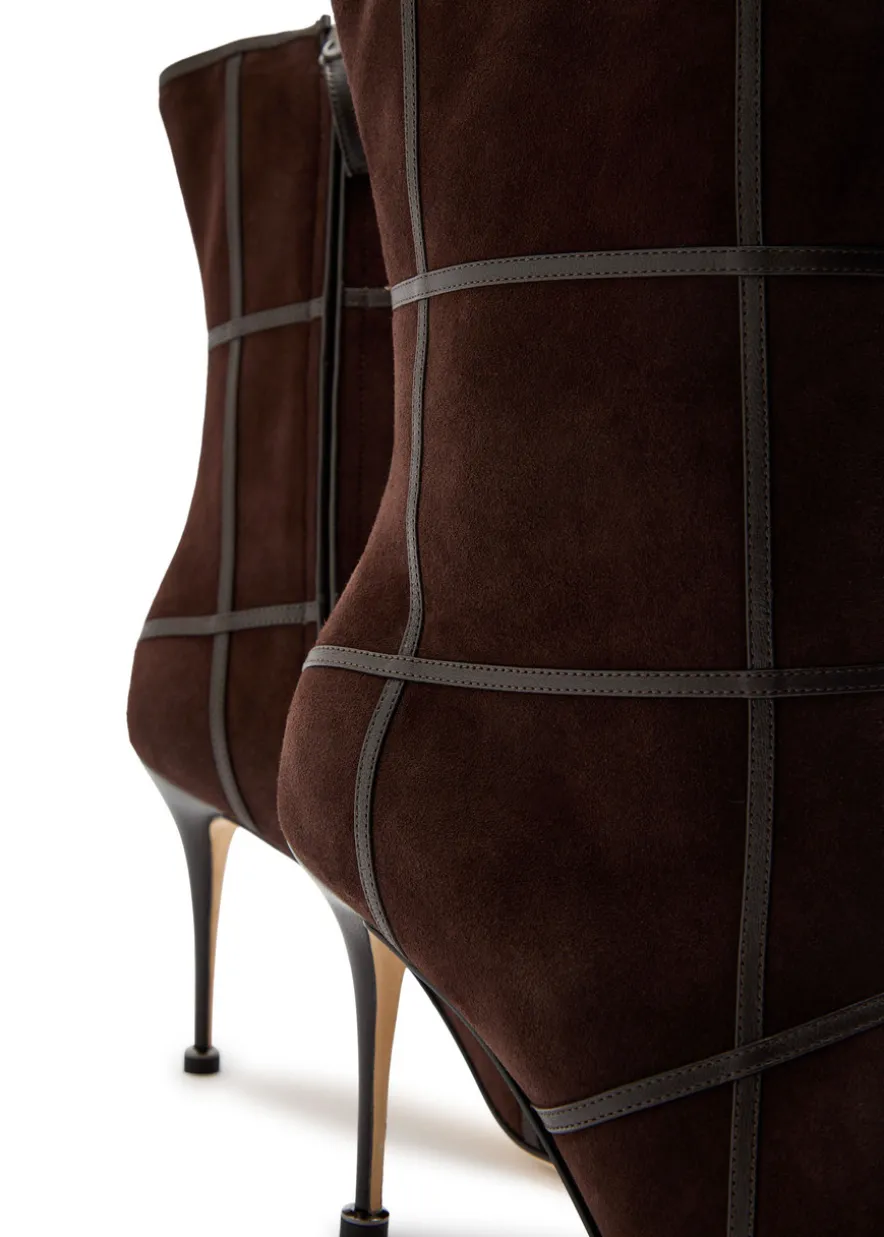 Trulonapla 90 panelled suede mid-calf boots
