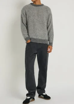 T Shape striped wool-blend jumper