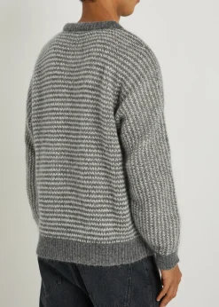 T Shape striped wool-blend jumper