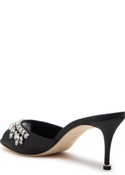 Tulimu 70 crystal-embellished satin mules