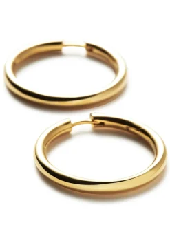 Tunnel large 18kt gold-plated hoop earrings