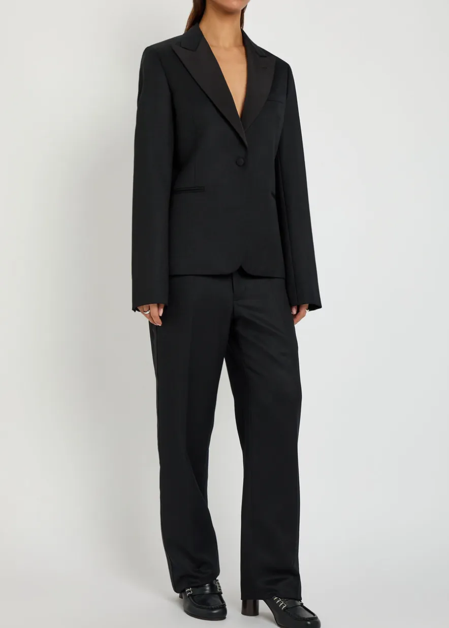 Tuxedo straight-leg trousers