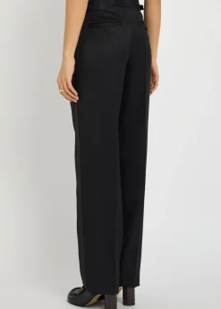 Tuxedo straight-leg trousers