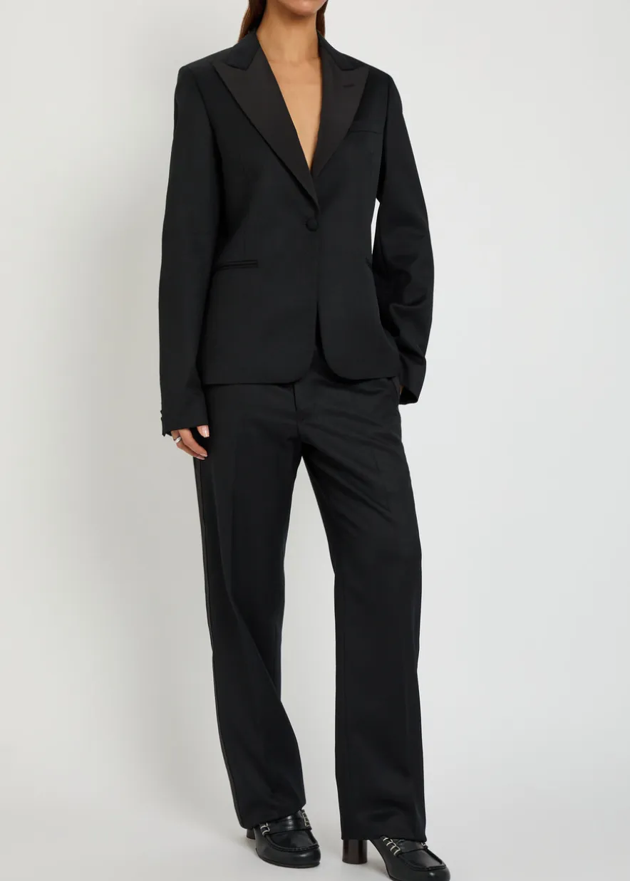 Tuxedo wool blazer
