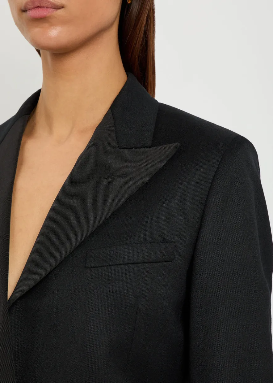 Tuxedo wool blazer