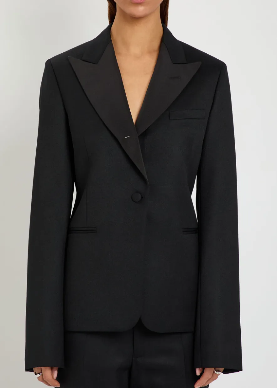 Tuxedo wool blazer