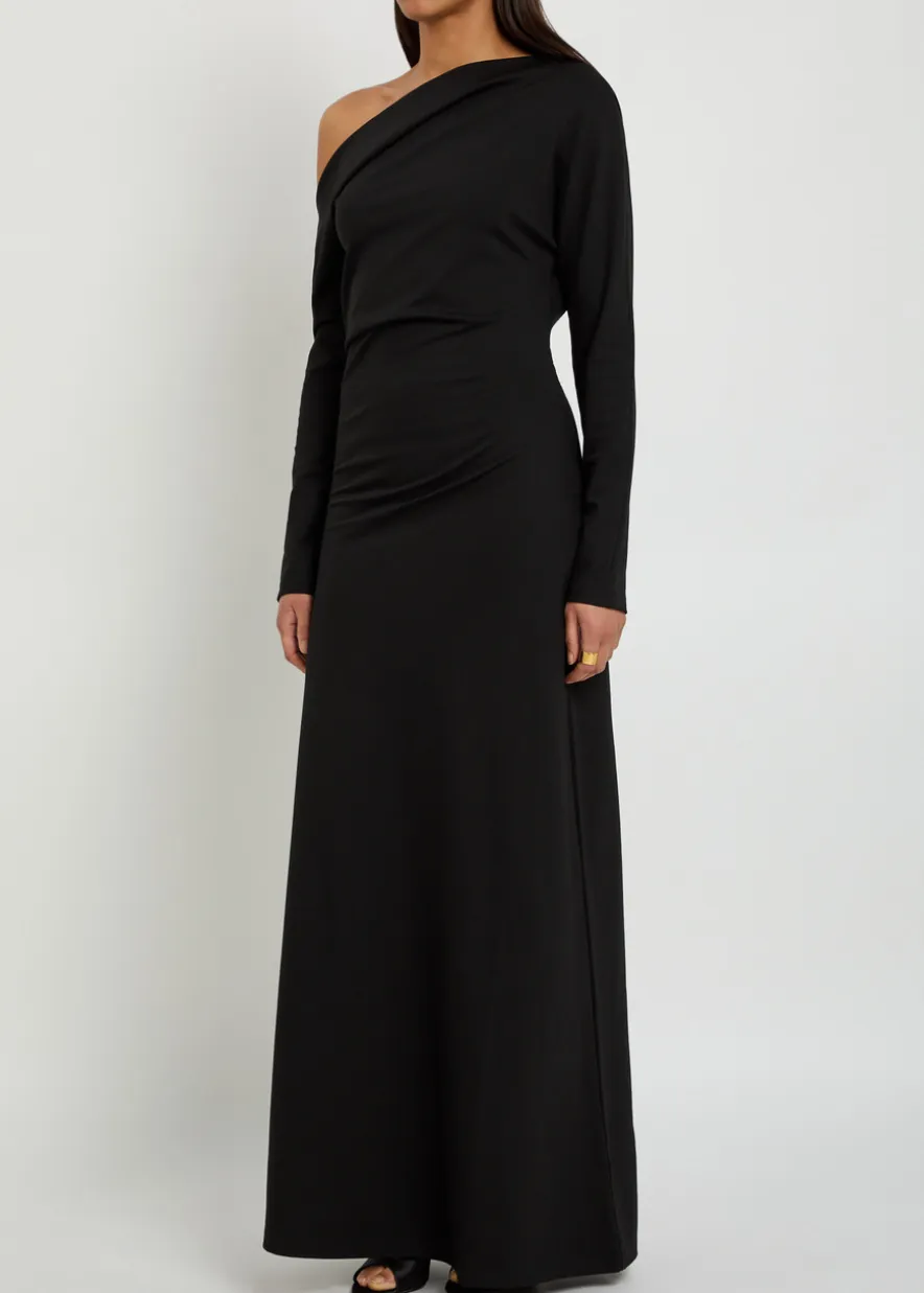 Twisted jersey maxi dress