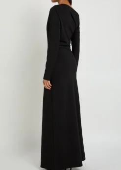 Twisted jersey maxi dress