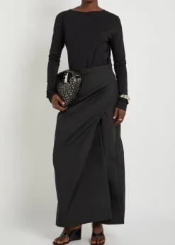 Twisted wrap-tie cotton dress
