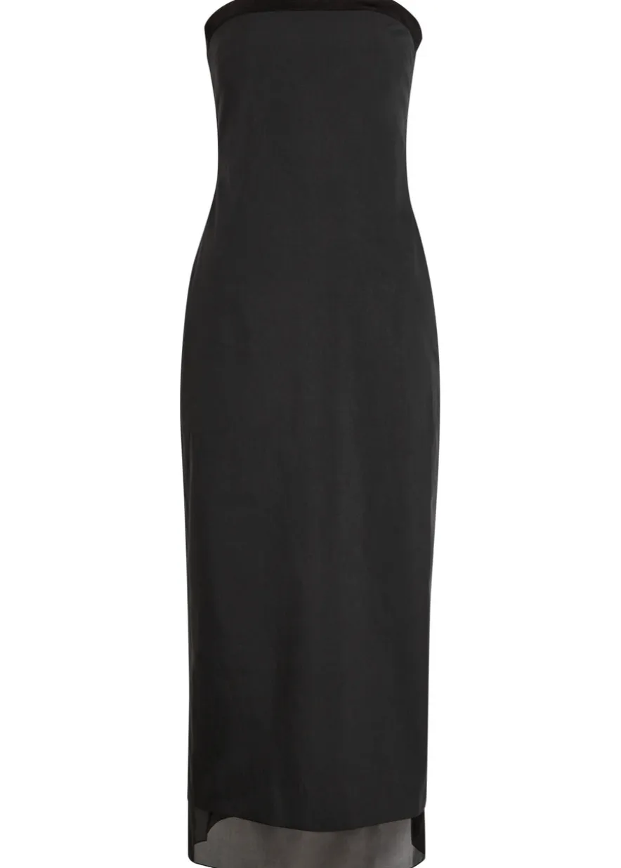Tylyn strapless cotton-poplin midi dress