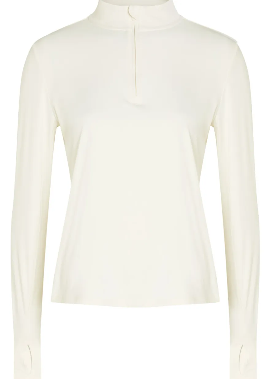 Ultralite half-zip stretch-jersey gym top