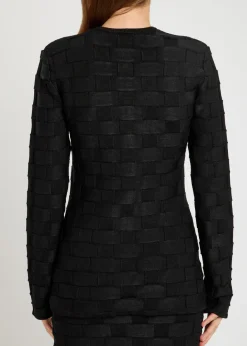 Uma checked knit cardigan