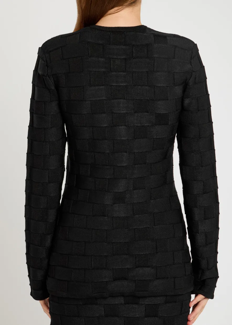 Uma checked knit cardigan