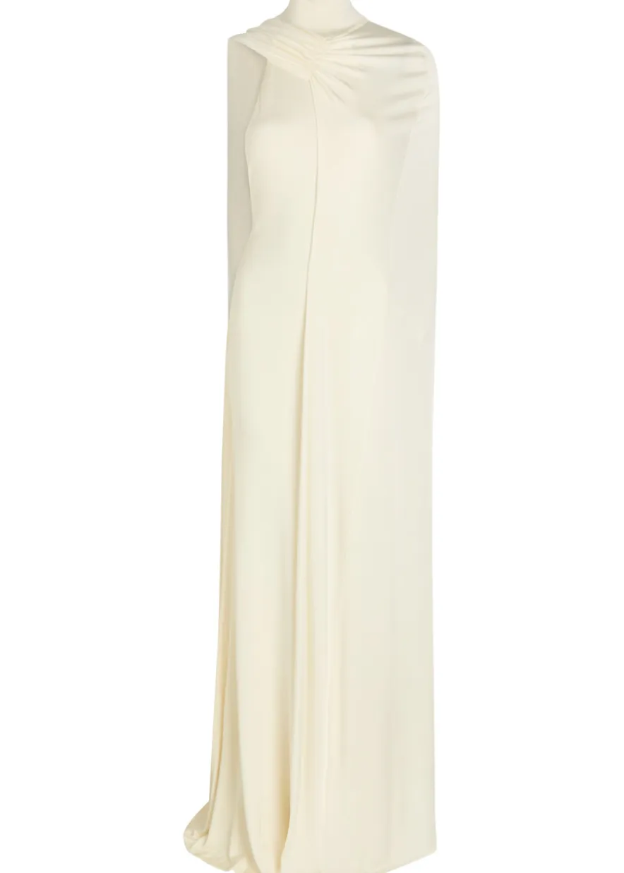 Umay cape-effect stretch-jersey gown